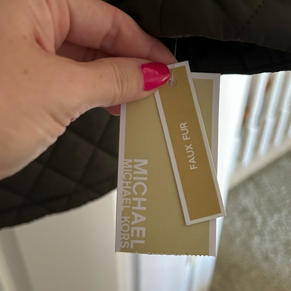 Women’s Faux-Fur-Collar Quilted Coat by Michael Kors - Picture 11 of 15